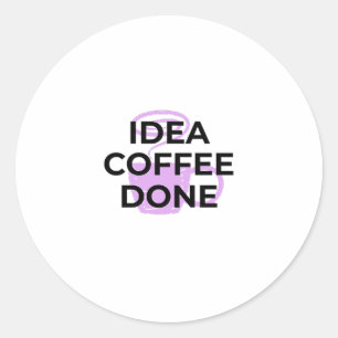 Minimalist Coffee Typography Quote Die-Cut Sticker