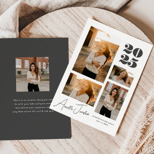 Minimalist Collage Graduation Year Photo Collage Announcement