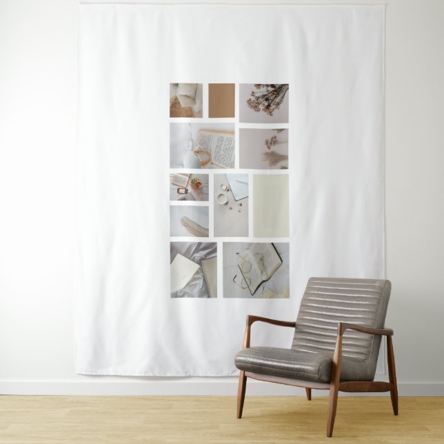 Minimalist Collage Wall Tapestry (In Situ)