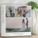 Minimalist Collage Wedding Memories Photo Album Binder<br><div class="desc">Fill this photo album with treasured memories from your wedding day; you can include photographs,  wedding cards,  advice and well wishes from friends and family. Don't forget to include a copy of your wedding invitation and maybe even a napkin or other ephemera from the day.</div>