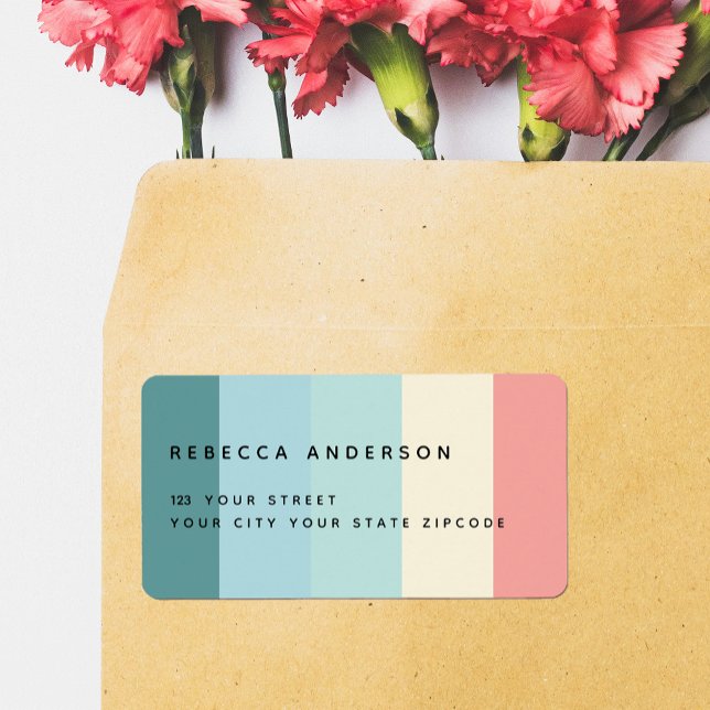 Minimalist Colour Blocked Chic Address Label (Creator Uploaded)
