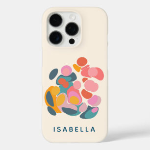 Minimalist Colourful Abstract Shapes Personalized  iPhone 16 Pro Case