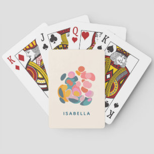 Minimalist Colourful Abstract Shapes Personalized  Playing Cards