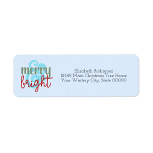 Minimalist Colourful Christmas Return Address