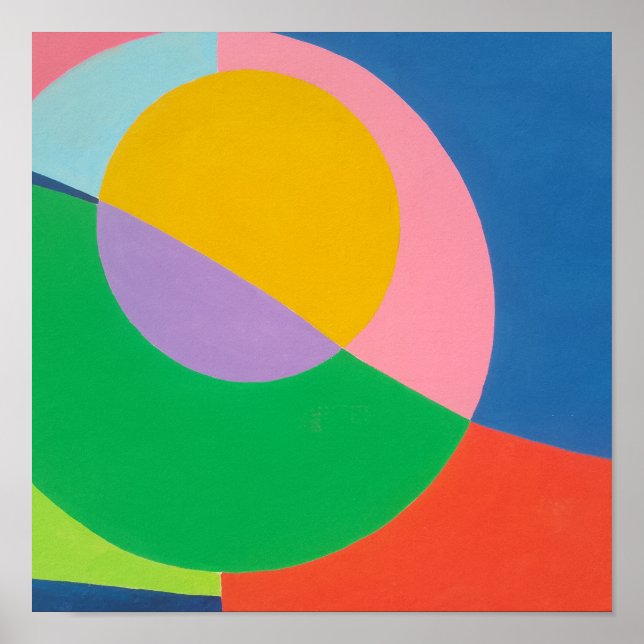  Minimalist Colourful Gradient Geometry  Wall Art (Front)