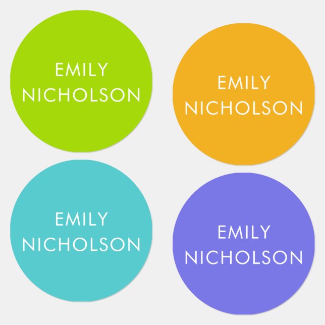 Minimalist Colourful Personalized Name Tag (Group)
