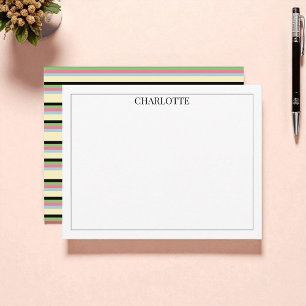 Minimalist Colourful Stripes Classic Chic Modern Card