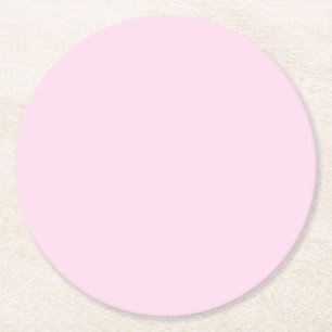 Minimalist comfortable Light pink colour Round Paper Coaster