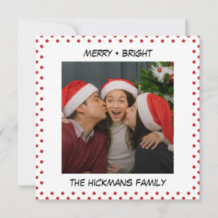 Minimalist Comic   Merry Christmas with Photo Holiday Card