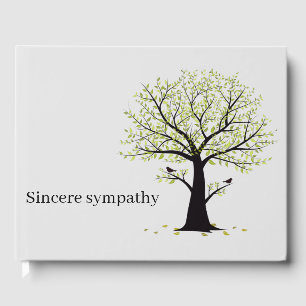 Minimalist Commemoration Sincere Sympathy Guest Book