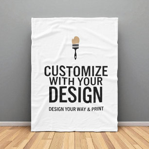 Minimalist Company Branded Custom Personalized  Fleece Blanket