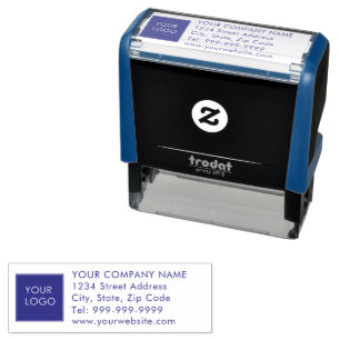 Minimalist Company Business Logo Return Address Self-inking Stamp