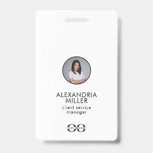 Minimalist Company Employee QR Code Badge