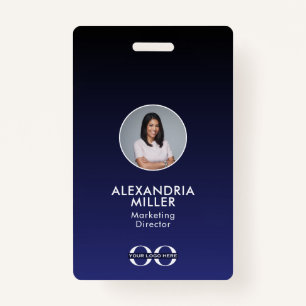 Minimalist Company Employee QR Code Badge