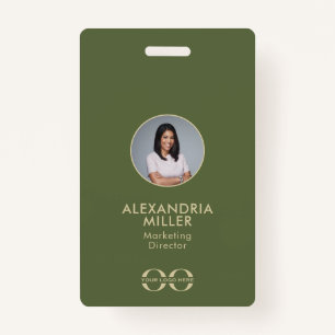 Minimalist Company Employee QR Code Badge