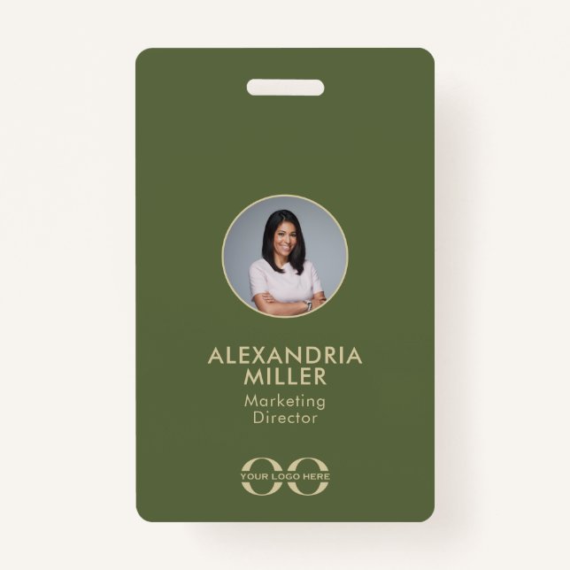 Minimalist Company Employee QR Code Badge (Front)