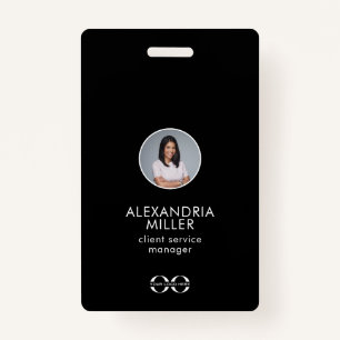 Minimalist Company Employee QR Code Badge