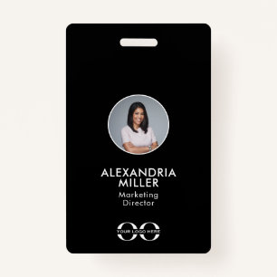 Minimalist Company Employee QR Code Badge