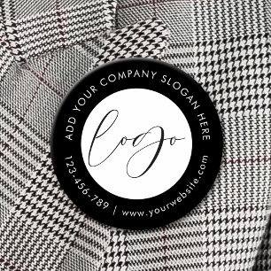 Minimalist Company Logo Corporate Promotional Gift 2 Inch Round Button