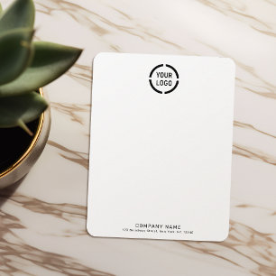 Minimalist company logo personalized Stationery Card