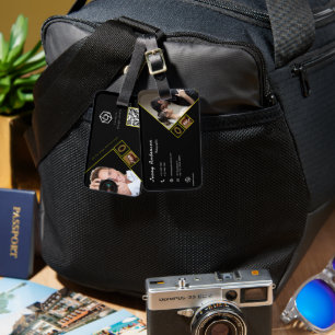 Minimalist Company Logo QR Code Photographer Luggage Tag