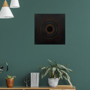 Minimalist Concentric Circles Geometry Art Print