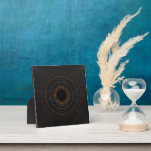 Minimalist Concentric Circles Geometry Art Print Plaque