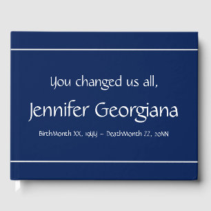 Minimalist, Conservative Memorial Guestbook