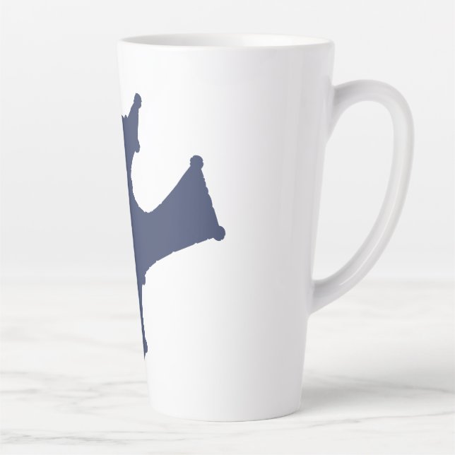 Minimalist Constellation Line Art Latte Mug (Right)
