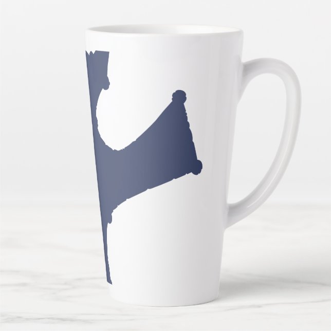 Minimalist Constellation Line Art Latte Mug (Right)
