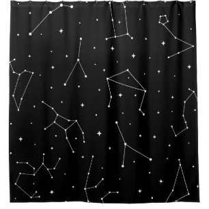 Minimalist Constellation Pattern in Black & White