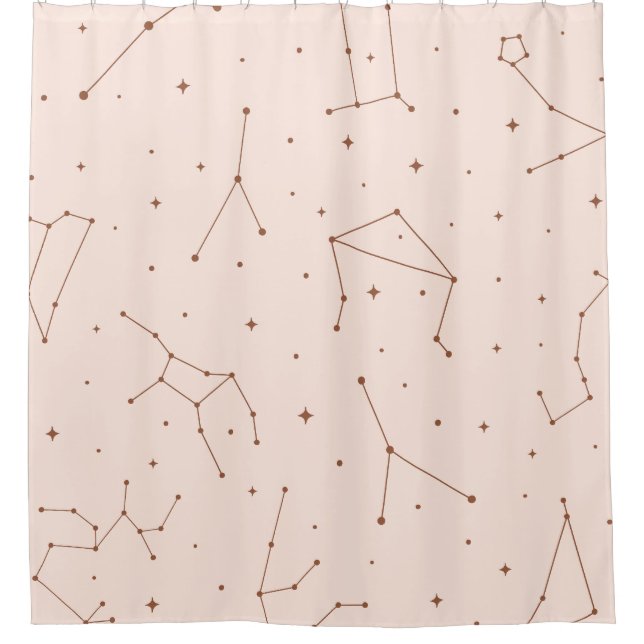 Minimalist Constellation Pattern in Pink & Brown (Front)