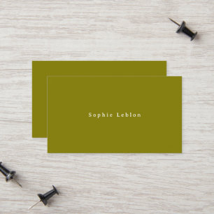 Minimalist Contact Card Olive