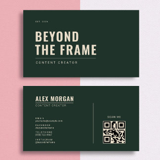 Minimalist Content Creator | Forest Business Card