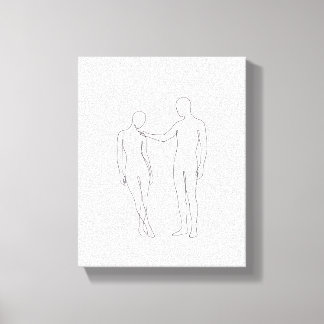 Minimalist Continuous Line Art - Abstract Supporti Canvas Print