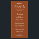 Minimalist Copper Modern Wedding Program<br><div class="desc">Modern boho terracotta / copper wedding program featuring a simple design with your names in an elegant script typography and your event details in a minimalist sans serif font.  This chic wedding program works well with any style of wedding.</div>