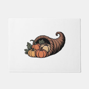 Minimalist Cornucopia Thanksgiving Design Classic  Doormat