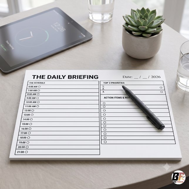 Minimalist Corporate Daily Planner & Schedule Notepad (#OrderNow)