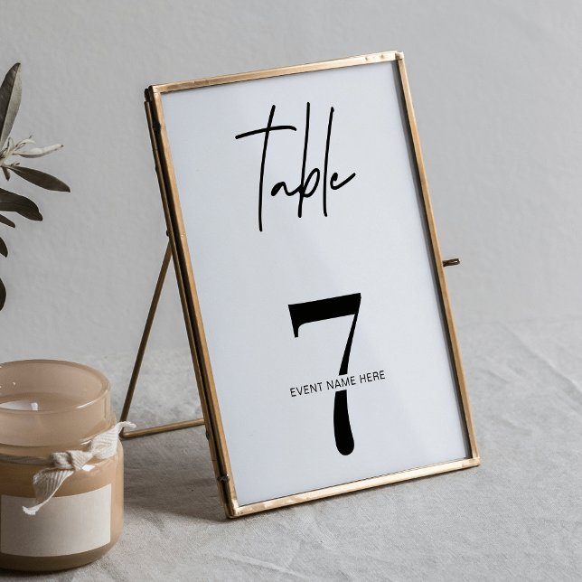 Minimalist Corporate Event Gala Night Table Number (Creator Uploaded)