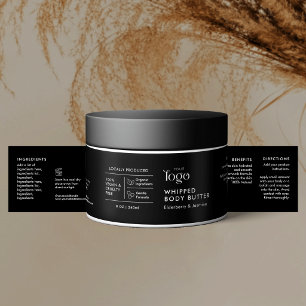 Minimalist Cosmetic Jar Wrapper Waterproof Label