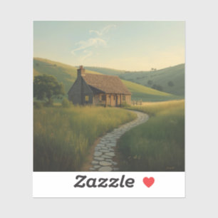  minimalist countryside cottage paintings 