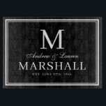 Minimalist Couples Names Typography Wedding Gift Cutting Board<br><div class="desc">Modern minimalist personalized black and white cutting board with the couples first names in a calligraphy script,  last name monogram,  full last name,  and wedding date available in customizable templates.  A cute country barbecue themed gift to help celebrate a summer wedding cookout.</div>