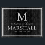 Minimalist Couples Names Typography Wedding Gift Cutting Board<br><div class="desc">Modern minimalist personalized black and white cutting board with the couples first names in a calligraphy script,  last name monogram,  full last name,  and wedding date available in customizable templates.  A cute country barbecue themed gift to help celebrate a summer wedding cookout.</div>