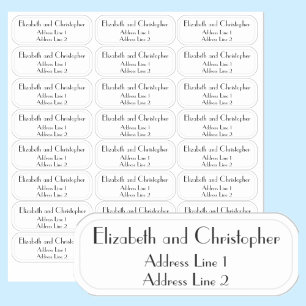 Minimalist Couples Return Address Transparent 