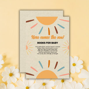 Minimalist Craft Here Comes The Son Baby Shower Enclosure Card
