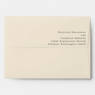 Minimalist Cream Typewriter Typography Address Envelope