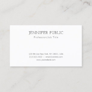 Minimalist Creative Professional Design Chic Plain Business Card