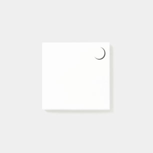 Minimalist crescent moon post-it notes