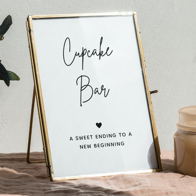 Minimalist Cupcake Bar Sign | Dessert Table Sign (Creator Uploaded)