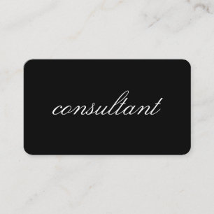 Minimalist Cursive Text   consultant Business Card